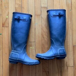 Hunter Tall Blue Rain Boots